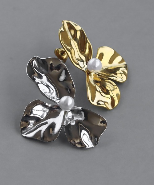abaskdesign（アバスクデザイン）の「金属アレルギー対応　フラワーモチーフピアス（ピアス（両耳用）・レディース・シルバー/ゴールド・FREE）」の15枚目の写真