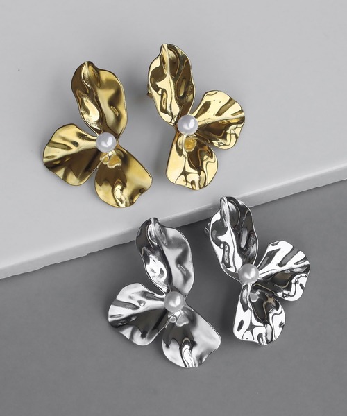 abaskdesign（アバスクデザイン）の「金属アレルギー対応　フラワーモチーフピアス（ピアス（両耳用）・レディース・シルバー/ゴールド・FREE）」の16枚目の写真