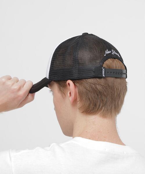 AVIREX(アヴィレックス)の「VARSITY OVAL LOGO MESH CAP / バーシティ オーバル ロゴ メッシュキャップ / AVIREX / アヴィレックス(キャップ・メンズ・ブラック/ホワイト・F)」の14枚目の写真