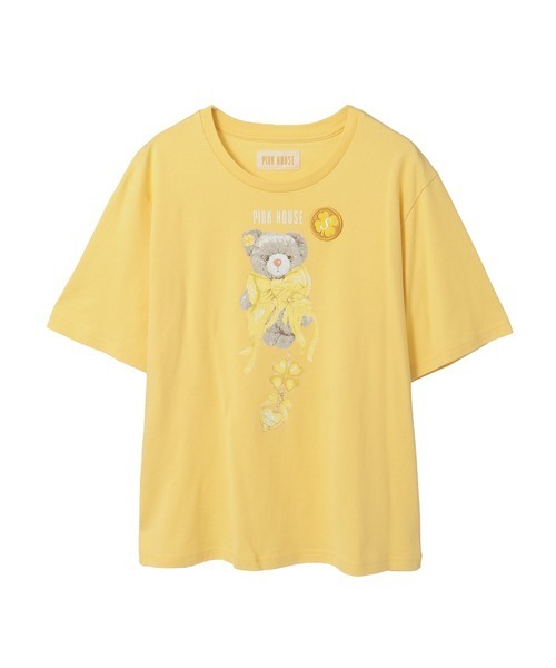 PINK HOUSE(ピンクハウス)の「テディ&ネコプリントカットソー(Tシャツ/カットソー・レディース・イエロー系その他2/ブラック系その他2/ピンク系その他/レッド系その他/イエロー系その他/パープル系その他/レッド系その他2/ピンク系その他2・フリー)」の4枚目の写真