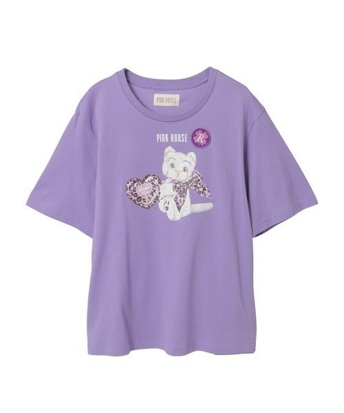 PINK HOUSE(ピンクハウス)の「テディ&ネコプリントカットソー(Tシャツ/カットソー・レディース・イエロー系その他2/ブラック系その他2/ピンク系その他/レッド系その他/イエロー系その他/パープル系その他/レッド系その他2/ピンク系その他2/ブラック系その他/パープル系その他2・フリー)」の5枚目の写真