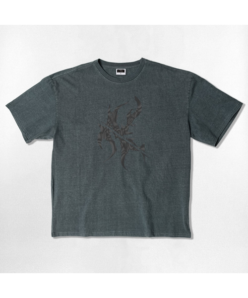 NOTUSUAL（ノットユージュアル）の「ビッグNノイズオーバーサイズピグメント半袖Tシャツ5カラー（Tシャツ/カットソー・レディース・スカイブルー/チャコールグレー/チャコール/グリーン/グレイッシュベージュ・LARGE/SMALL/MEDIUM/X-LARGE）」の4枚目の写真