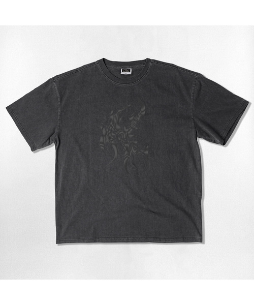 NOTUSUAL（ノットユージュアル）の「ビッグNノイズオーバーサイズピグメント半袖Tシャツ5カラー（Tシャツ/カットソー・レディース・スカイブルー/チャコールグレー/チャコール/グリーン/グレイッシュベージュ・LARGE/SMALL/MEDIUM/X-LARGE）」の2枚目の写真