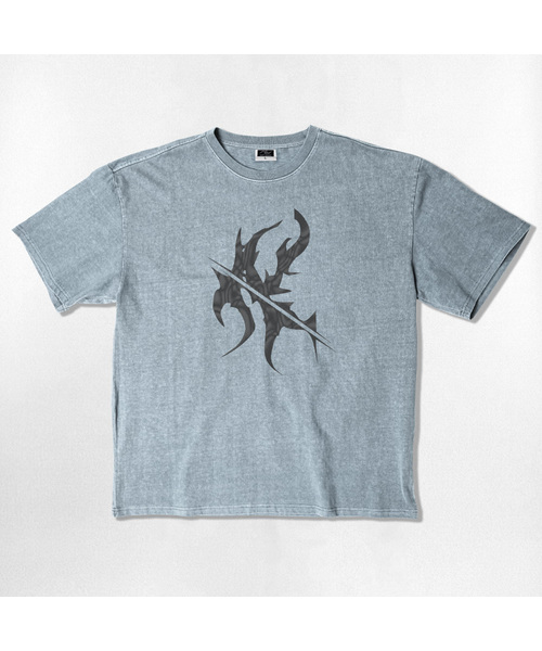 NOTUSUAL（ノットユージュアル）の「ビッグNノイズオーバーサイズピグメント半袖Tシャツ5カラー（Tシャツ/カットソー・レディース・スカイブルー/チャコールグレー/チャコール/グリーン/グレイッシュベージュ・LARGE/SMALL/MEDIUM/X-LARGE）」の5枚目の写真