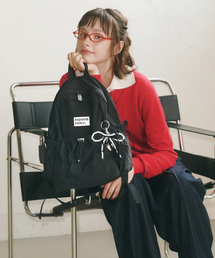 MASMARULEZ（マスマルールズ）の「[INT] mini ver. Ribbon pocket backpack_Black（バックパック/リュック）」