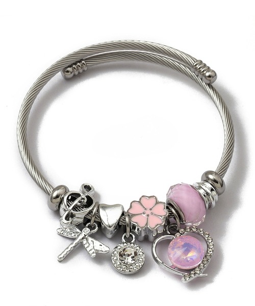 Heart Clasp Faceted Snake Chain Bracelet | ゴールドプレーティング 