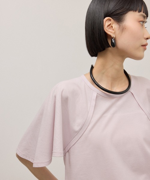 ADAM ET ROPE'(アダムエロペ)の「ランダムヘムライントップス(Tシャツ/カットソー・レディース・ブラック/ピンク/キナリ・FREE)」の9枚目の写真