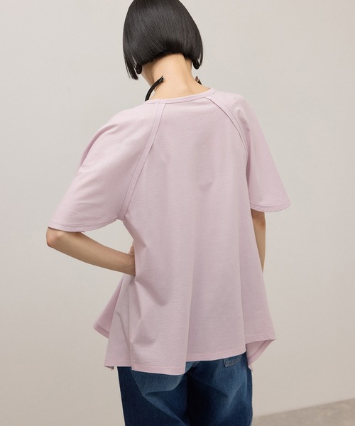 ADAM ET ROPE'(アダムエロペ)の「ランダムヘムライントップス(Tシャツ/カットソー・レディース・ブラック/ピンク/キナリ・FREE)」の10枚目の写真
