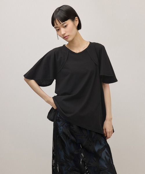 ADAM ET ROPE'(アダムエロペ)の「ランダムヘムライントップス(Tシャツ/カットソー・レディース・ブラック/ピンク/キナリ・FREE)」の12枚目の写真