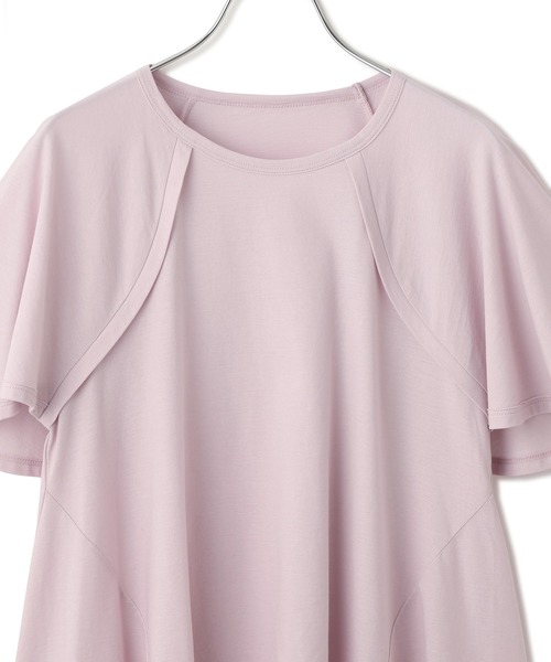 ADAM ET ROPE'(アダムエロペ)の「ランダムヘムライントップス(Tシャツ/カットソー・レディース・ブラック/ピンク/キナリ・FREE)」の18枚目の写真
