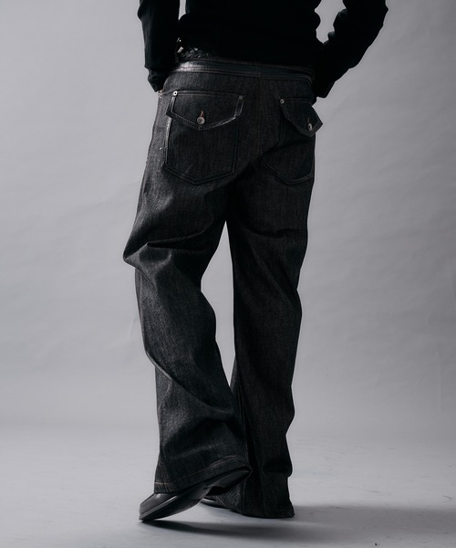 ANDER HUNK(アンダーハンク)の「"KAIHARA" Rigid Wide Straight Denim/”カイハラ”リジットワイドストレートデニム(デニムパンツ・メンズ・ブラック・MEDIUM/SMALL/LARGE)」の15枚目の写真