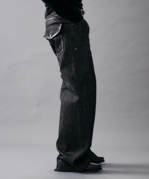 ANDER HUNK(アンダーハンク)の「"KAIHARA" Rigid Wide Straight Denim/”カイハラ”リジットワイドストレートデニム(デニムパンツ・メンズ・ブラック・MEDIUM/SMALL/LARGE)」の16枚目の写真