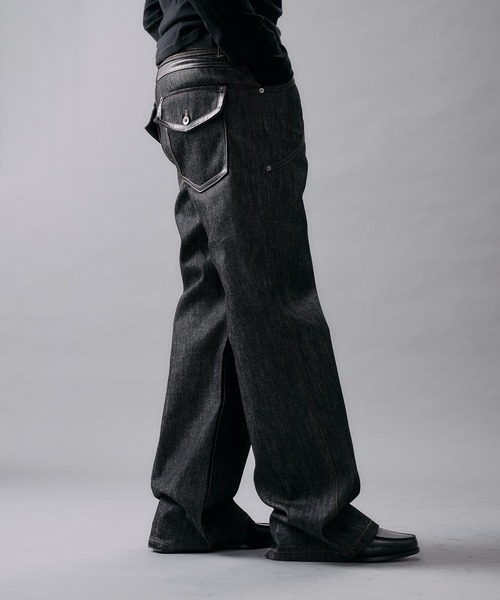 ANDER HUNK(アンダーハンク)の「"KAIHARA" Rigid Wide Straight Denim/”カイハラ”リジットワイドストレートデニム(デニムパンツ・メンズ・ブラック・MEDIUM/SMALL/LARGE)」の17枚目の写真