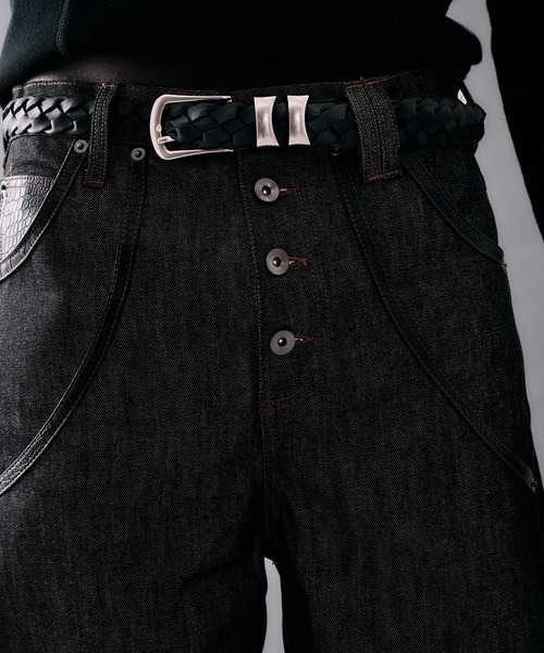 ANDER HUNK(アンダーハンク)の「"KAIHARA" Rigid Wide Straight Denim/”カイハラ”リジットワイドストレートデニム(デニムパンツ・メンズ・ブラック・MEDIUM/SMALL/LARGE)」の19枚目の写真