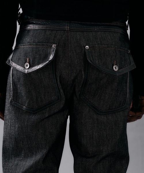 ANDER HUNK(アンダーハンク)の「"KAIHARA" Rigid Wide Straight Denim/”カイハラ”リジットワイドストレートデニム(デニムパンツ・メンズ・ブラック・MEDIUM/SMALL/LARGE)」の20枚目の写真