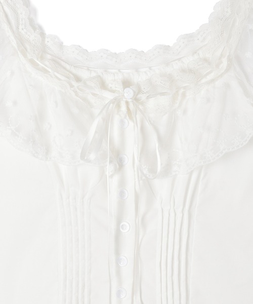 M DOLLY(エムドリー)の「Lace collar ruby tops / レースカラールビートップス(シャツ/ブラウス・レディース・ホワイト・S/M)」の9枚目の写真