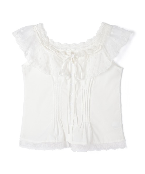 M DOLLY(エムドリー)の「Lace collar ruby tops / レースカラールビートップス(シャツ/ブラウス・レディース・ホワイト・S/M)」の7枚目の写真