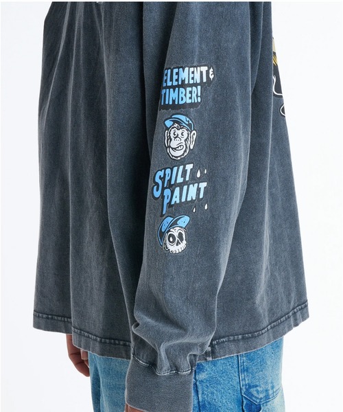 ELEMENT(エレメント)の「ELEMENT/エレメント TIMBER!コラボ ロンT BG022050(Tシャツ/カットソー・メンズ・ブラック系その他2/ブラック系その他4/ブラック系その他・L/M/XL)」の9枚目の写真