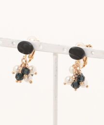【atelier*mio】ポリマークレイ × miniパールビジュー costume jewelry イヤリング