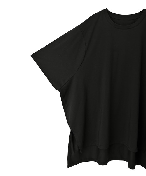 STYLE DELI（スタイルデリ）の「【BLK001】ゆったりシルエット五分袖ドルマンTシャツ（Tシャツ/カットソー・レディース・グリーン/ブラック/ホワイト・FREE）」の19枚目の写真