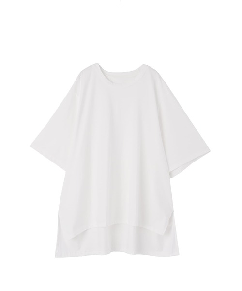 STYLE DELI（スタイルデリ）の「【BLK001】ゆったりシルエット五分袖ドルマンTシャツ（Tシャツ/カットソー・レディース・グリーン/ブラック/ホワイト・FREE）」の14枚目の写真
