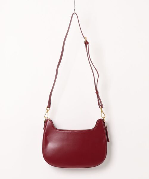 NiiNa(ニーナ)の「【 NiiNa / ニーナ 】高品質牛革2WAYグロッシーハーフムーンショルダーバッグ(ショルダーバッグ・レディース・レッド/ブラック・FREE)」の19枚目の写真