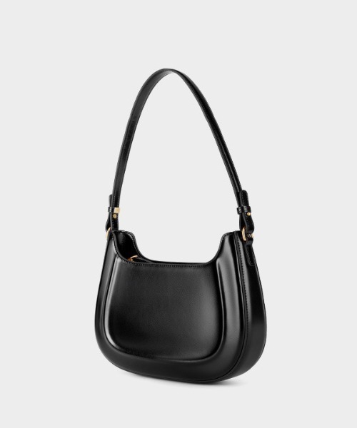 NiiNa(ニーナ)の「【 NiiNa / ニーナ 】高品質牛革2WAYグロッシーハーフムーンショルダーバッグ(ショルダーバッグ・レディース・レッド/ブラック・FREE)」の1枚目の写真