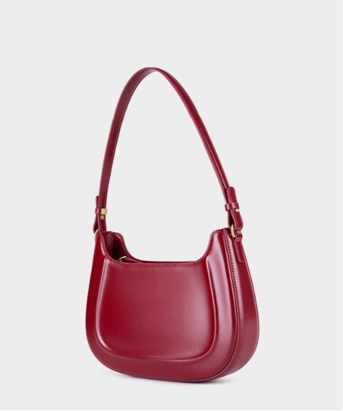 NiiNa(ニーナ)の「【 NiiNa / ニーナ 】高品質牛革2WAYグロッシーハーフムーンショルダーバッグ(ショルダーバッグ・レディース・レッド/ブラック・FREE)」の12枚目の写真