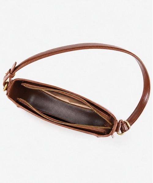 NiiNa(ニーナ)の「【 NiiNa / ニーナ 】高品質牛革2WAYグロッシーハーフムーンショルダーバッグ(ショルダーバッグ・レディース・レッド/ブラック・FREE)」の18枚目の写真