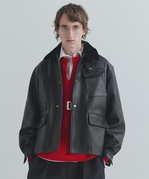 CULLNI（クルニ）の「UK Lamb Leather Tielocken Jacket Detaching Spanish Mouton Collar（カバーオール）」