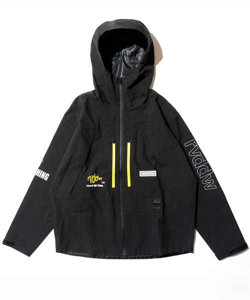 reversal.dogi.design.works（リバーサル・ドーギ・デザイン・ワークス）の「＜reversal/リバーサル＞FIGHT FISHING WATER PROOF SET UP（セットアップ・メンズ・ブラック/ターコイズブルー・M/L/XL）」の3枚目の写真