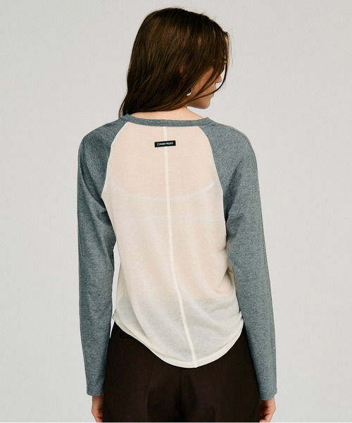 PRANK PROJECT(プランクプロジェクト)の「【2026Autumn Pre-Order】カシミヤシルクラグランロンTEE / Cashmere Silk Raglan Long Sleeve T-Shirt(Tシャツ/カットソー・レディース・ブルー/ネイビー/グレー・FREE)」の11枚目の写真