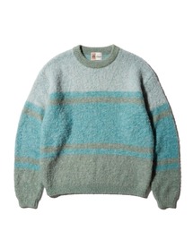 TOWNCRAFT / タウンクラフト MOHAIR SHAGGY JACQUARD CREW SWEATER モヘア シャギー ジャガード クルーセーター