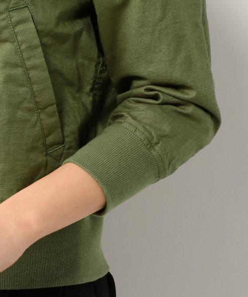 coen(コーエン)の「コットンリネンショートブルゾン(ブルゾン・レディース・ホワイト/オリーブ・LARGE/MEDIUM)」の11枚目の写真