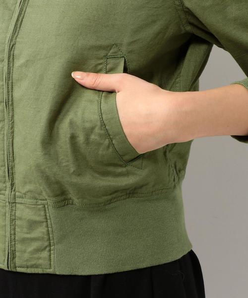 coen(コーエン)の「コットンリネンショートブルゾン(ブルゾン・レディース・ホワイト/オリーブ・LARGE/MEDIUM)」の12枚目の写真