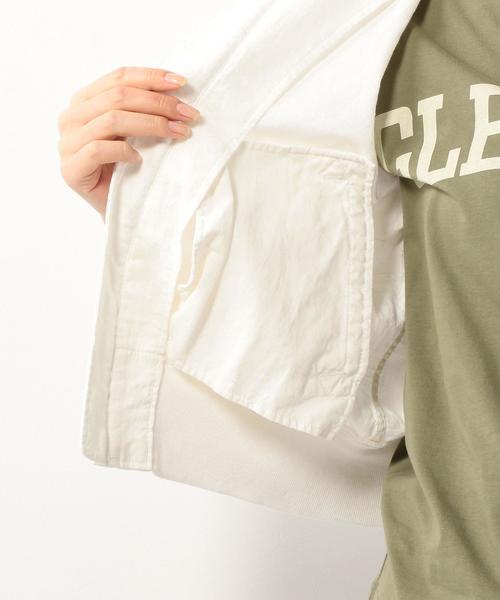 coen(コーエン)の「コットンリネンショートブルゾン(ブルゾン・レディース・ホワイト/オリーブ・LARGE/MEDIUM)」の9枚目の写真