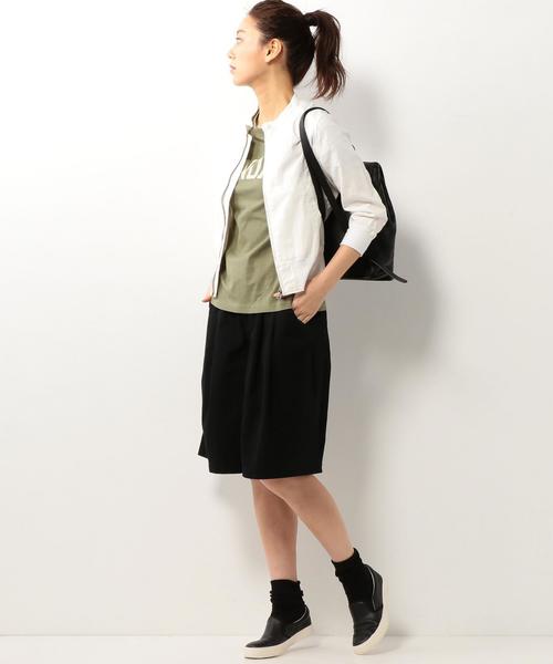 coen(コーエン)の「コットンリネンショートブルゾン(ブルゾン・レディース・ホワイト/オリーブ・LARGE/MEDIUM)」の10枚目の写真