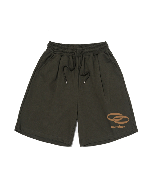 OUNDERR(オアンダーアール)の「REVERSE サークルロゴハーフパンツ(カーキ)(その他パンツ・レディース・その他・MEDIUM/LARGE/X-LARGE)」の1枚目の写真