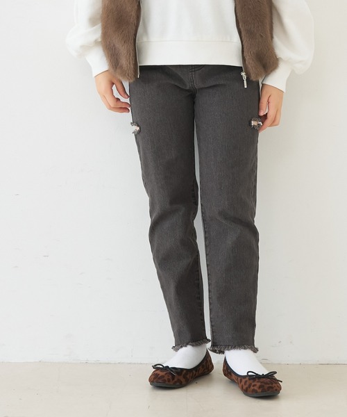 coca(coca)(コカ)の「キッズ デニムサイドカットパンツ(デニムパンツ・キッズ・ブルー/ブラック・120/130/140/150)」の5枚目の写真