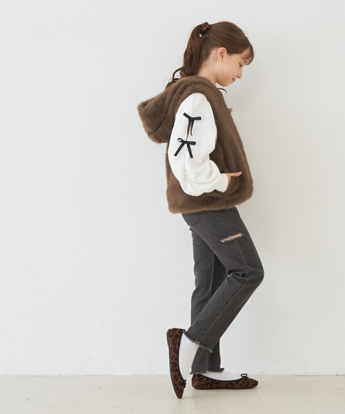 coca(coca)(コカ)の「キッズ デニムサイドカットパンツ(デニムパンツ・キッズ・ブルー/ブラック・120/130/140/150)」の6枚目の写真