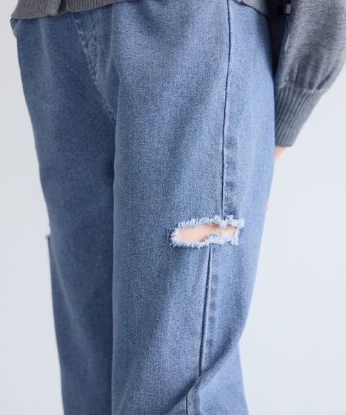 coca(coca)(コカ)の「キッズ デニムサイドカットパンツ(デニムパンツ・キッズ・ブルー/ブラック・120/130/140/150)」の11枚目の写真
