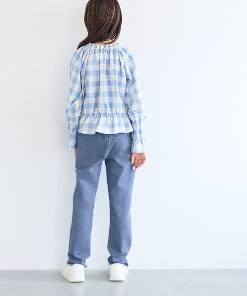coca(coca)(コカ)の「キッズ デニムサイドカットパンツ(デニムパンツ・キッズ・ブルー/ブラック・120/130/140/150)」の12枚目の写真