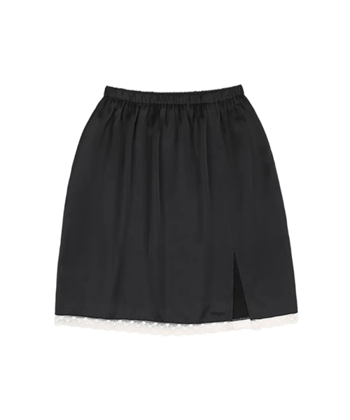 LOTSYOU(ロッツユー)の「lotsyou_Alyssa Satin Skirt Black(スカート・レディース・その他・OS)」の1枚目の写真