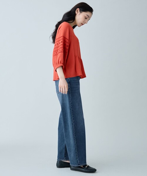 ANY（エニィ）の「【ANY DENIM】カーブデニムパンツ（デニムパンツ・レディース・ダークブラウン系/ダルブルー系・LARGE/MEDIUM/SMALL/X-SMALL）」の3枚目の写真