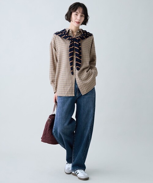 ANY（エニィ）の「【ANY DENIM】カーブデニムパンツ（デニムパンツ・レディース・ダークブラウン系/ダルブルー系・LARGE/MEDIUM/SMALL/X-SMALL）」の5枚目の写真