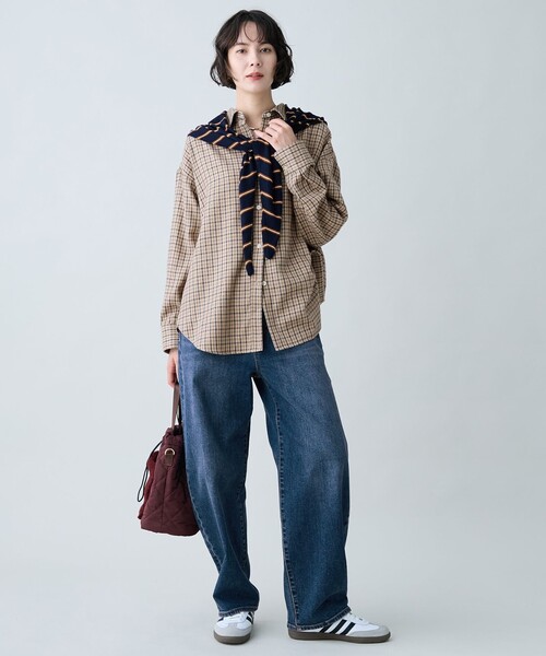 ANY（エニィ）の「【ANY DENIM】カーブデニムパンツ（デニムパンツ・レディース・ダークブラウン系/ダルブルー系・LARGE/MEDIUM/SMALL/X-SMALL）」の6枚目の写真