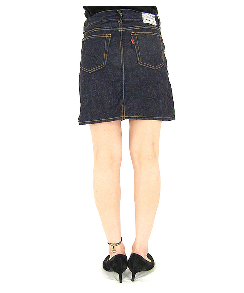 BEAMS BOY（ビームスボーイ）の「BEAMS BOY / ワンウォッシュ シワデニム5Pショート（デニムスカート・レディース・インディゴブルー・0/1/2）」の4枚目の写真
