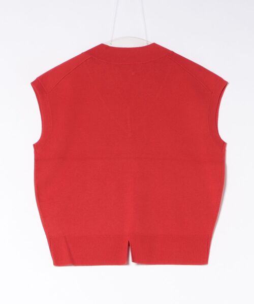 WALANCE（ワランス）の「COTTON SILK DOUBLEFACE VEST（ベスト・レディース・カーキ/レッド・FREE）」の3枚目の写真