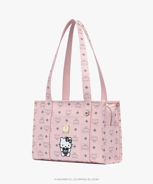 MCM（エムシーエム）の「MCM x HELLO KITTY Aren スクールトートバッグ（トートバッグ・レディース・ベージュ/ブラック/ライトピンク・ONE SIZE）」の4枚目の写真