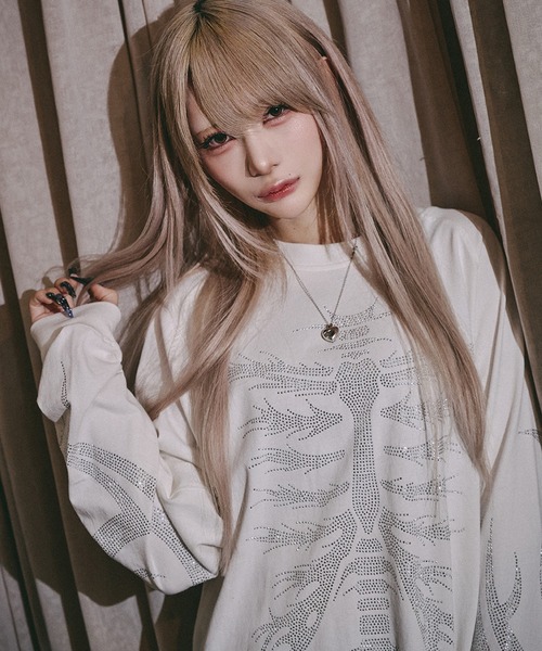 GALFY(ガルフィー)の「【GALFY/ガルフィー】ピカピカ族ロンTee(Tシャツ/カットソー・メンズ・ブラック/グレイッシュベージュ/オフホワイト・XL/L)」の2枚目の写真